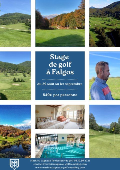 Stage de golf au domaine de Falgos du 29 au 1er septembre 2024 